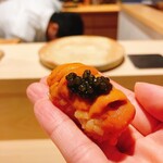 鮨 富かわ - 雲丹キャビア(22品コース限定メニュー)