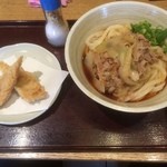 二代目 甚八 - 肉（ポーク）うどん（冷）　＋　ささみ天