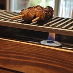 とり皮屋　勝軍 - 炎が良き(^｡^)