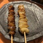 とり皮屋　勝軍 - 勝軍とり皮…と、右が元祖とり皮♬