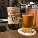 鶏鬨はなれ - 瓶ビールで乾杯！