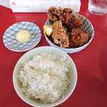 中華そば　まるせい - からあげ(3ヶ)＆ライス(小)