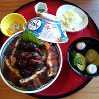 炭焼うな富士 白壁別邸 - 肝入り上うな丼¥6600+ご飯大盛り¥120
