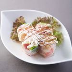 Shrimp and tuna spring rolls