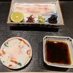 おたぎ - 明石／ヒラメのお造り　有明海手積み海苔