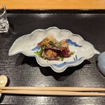 おたぎ - 戻り鰹／カツオ内臓塩漬けゴマダレあえ