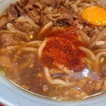 つけそば 丸長 - 一味をオン