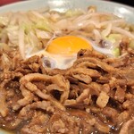 つけそば 丸長 - チャーシューというより細切り肉だな