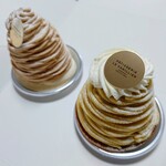 Le Vanillier - 栗きんとん風モンブランタルト(842円)フランス風モンブラン(604円)