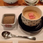 鮨 茶居庵 - 蟹茶碗蒸しとカニ味噌ソルベ