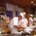 Sushi Tetsu - optio A30で撮影。主の白旗泰三氏(了解済)