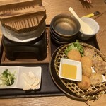 明神丸 - 鰹釜炊きごはんとカツオのナゲットとコロッケ