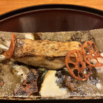 日本料理 太月 - 量少な目コース２５３００円。のど黒味噌柚庵焼き。白米と一緒が良かった（笑）
