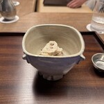 木山 - 【おしのぎ】京都産のピーナッツで和えた　蓮根　サザエ　焼き椎茸　マコモダケ　