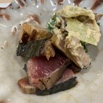 うを徳 - 藁炙り：明石産 鰆、気仙沼産 鰹