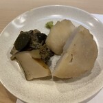 うを徳 - 房州白浜産 黒鮑 & 肝、京都山城産 海老芋