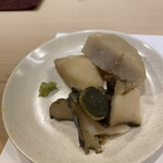 うを徳 - 房州白浜産 黒鮑 & 肝、京都山城産 海老芋