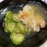 うを徳 - 釧路産 毛蟹、胡瓜