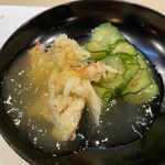 うを徳 - 釧路産 毛蟹、胡瓜