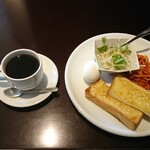 YAMA - 料理写真:サービスモーニング アーモンド ブレンドコーヒー