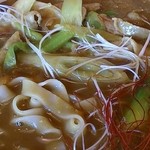 とんかつ和食　武蔵総本店 - 「豚しゃぶカレーうどん」（1,380円＋税）　麺はきしめん