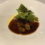 軽井沢ホテルそよかぜ - ・安納芋のロワイヤル フォアグラのポワレ ソースペリグー