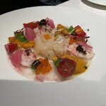 俺のフレンチ・イタリアン - 鮮魚とホタテの贅沢カルパッチョ