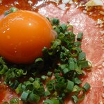 焼肉の殿堂 キヨミズホール - レアロースユッケ