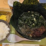 農家食堂はるな - 海苔わかめ三昧ラーメン+小ライス
