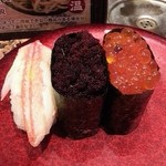 鮨処 なごやか亭 - 北海3点盛(ズワイガニ・かに外子・道東産いくら)