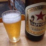 大衆酒場 西もり - 瓶ビール赤星(大)　550円