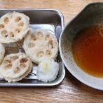大衆酒場 西もり - レンコン天ぷら　280円