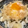 蕎家 佳 - 天玉ごはん(並) 黄身を割った直後