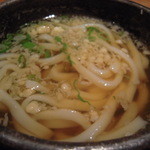 温うどんをチョイス！その他冷うどん、味噌汁から選べます