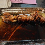 鰻 むさし乃 - 御膳の肝焼き。コレで日本酒止まりません。