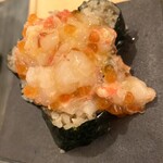 寿司 牡蠣 裏天王寺サカナエビス/Sushi Oyster Sakana-Ebisu Osaka - エビカニ合戦(食べる直前)