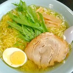 金丸本店 - 鶏塩らーめん＋大盛