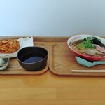 まる浜 - ラーメンとサルエビのかきあげ（650円＋300円）