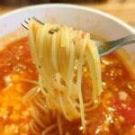 トムズハウス - トマトとチーズのスープスパ　1050円