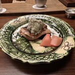 木山 - 【焼物】北海道の秋刀魚　和芥子おろし　ネパール山椒　ヤーコンの柘榴酢漬け