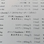 フィリップ・ミル 東京 - 飲料メニュー