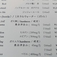 フィリップ・ミル 東京 - 飲料メニュー