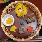 後生掛温泉 - 季節の前菜五点盛り