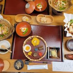 後生掛温泉 - セッティング済の夕食