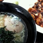 中国四川料理 天府仙臺 - Bセット:四川麻婆飯と塩ラーメン(2014.04)