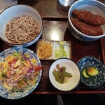 そば処 大むら - ミニわらじ丼そばセット