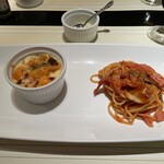 ル グラン - シーフードドリア&ナポリタン(どちらもハーフサイズ)