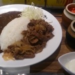 ボン田中 - あいがけカリー(カレーと牛丼のあいがけ)