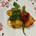 誠cuisine - 身みるからに美味しそう。オマール海老と帆立。