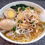 麺道 - 肉味噌ラーメン760円・トッピング　（ネギ180円・　味付け玉子100円　）